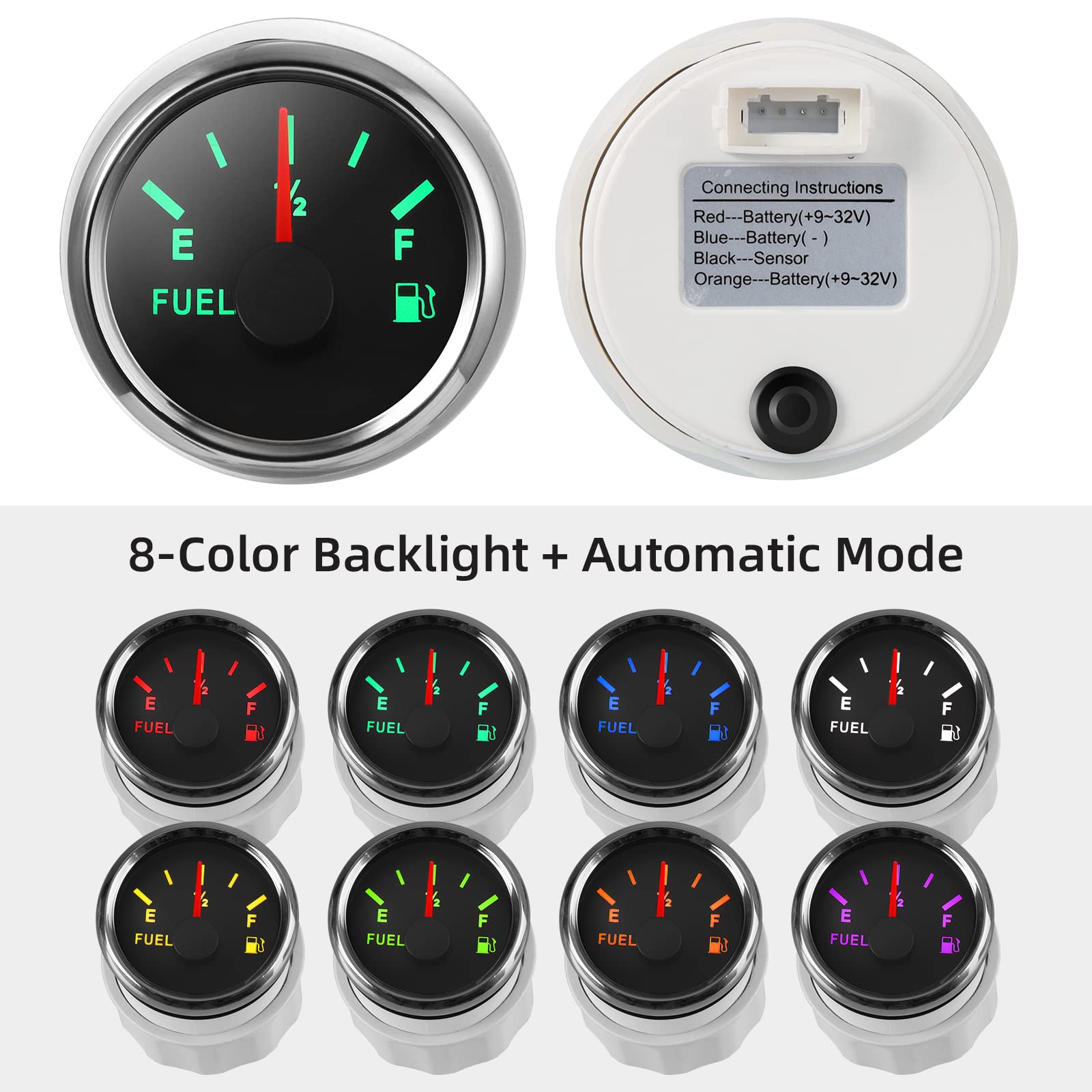 RUPSE fuel gauge display with IP67 waterproof feature for marine environments