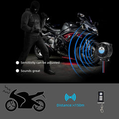 RUPSE motorcycle alarm system rear view showing waterproof housing