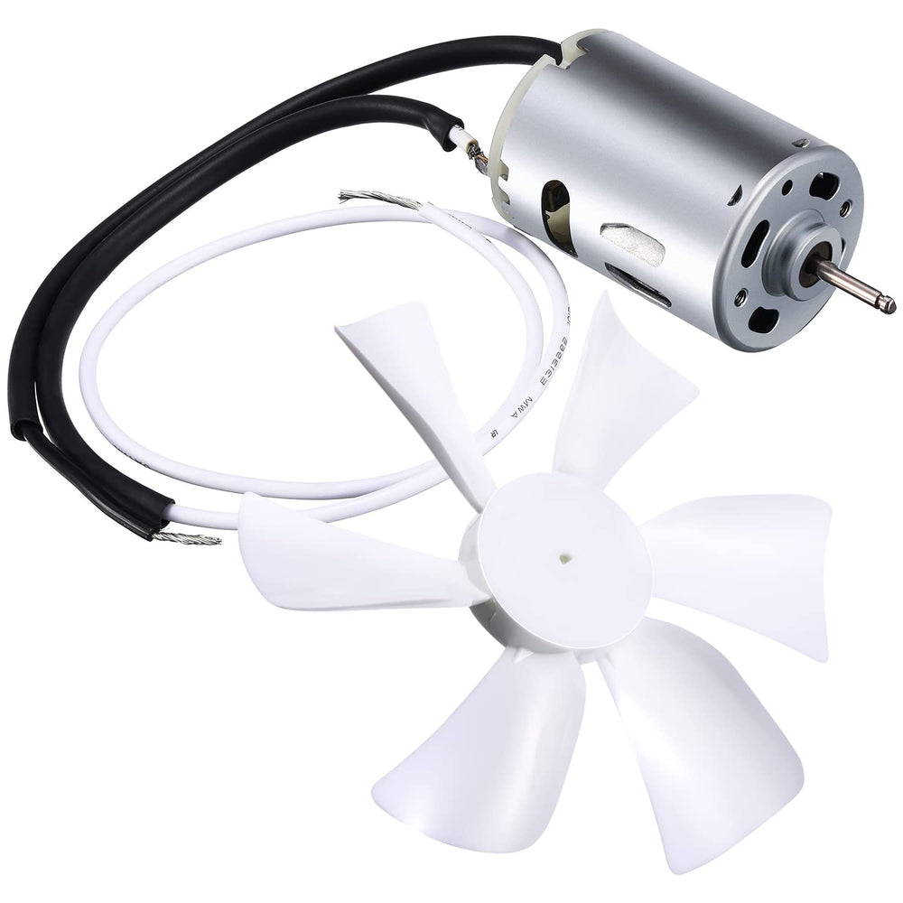 RUSFOL 6-inch RV vent fan blade close-up in white, rust-resistant plastic for long-lasting use