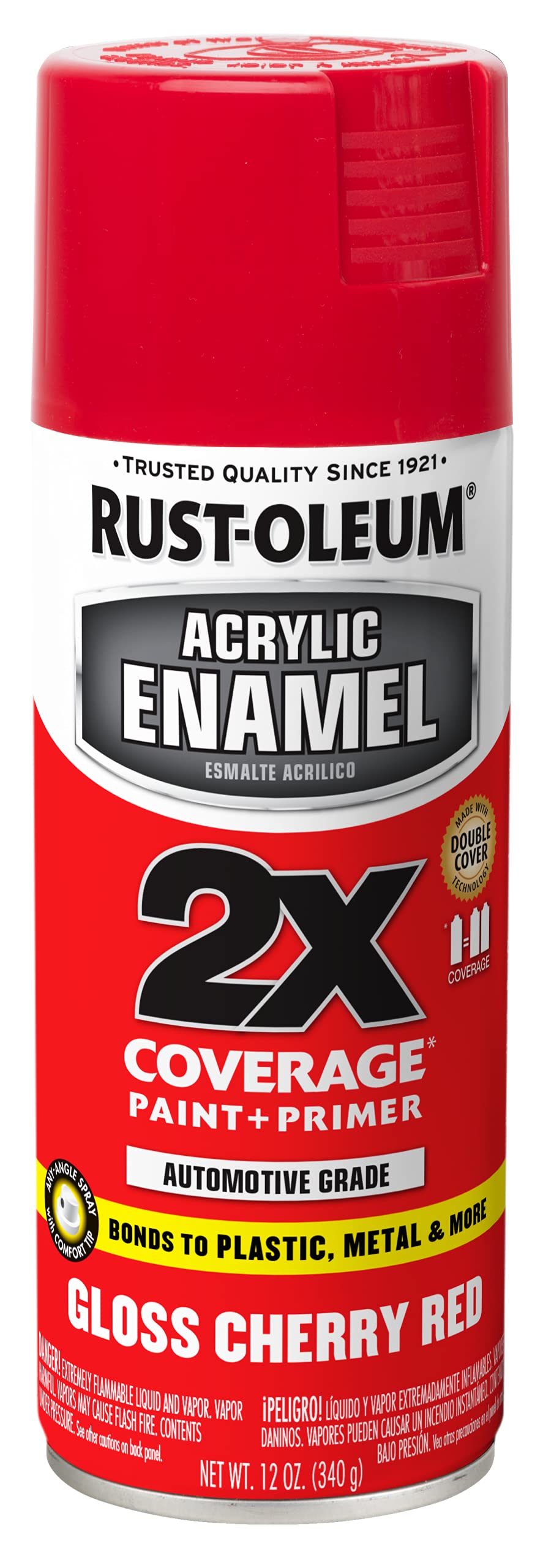 Rust-Oleum 271920 cherry red acrylic enamel spray can for a durable glossy coating