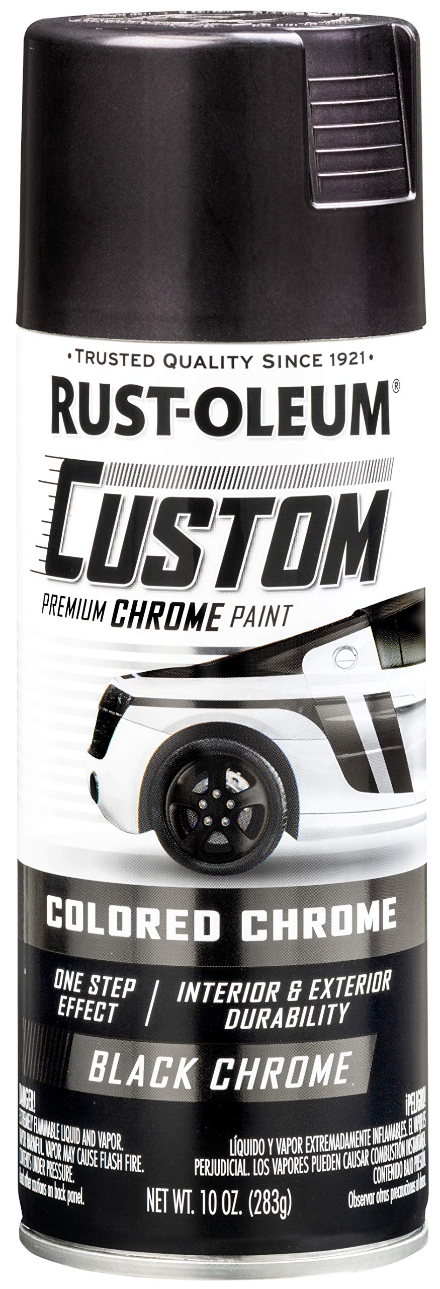 Rust-Oleum Custom Chrome spray on car wheels for a show-worthy shine
