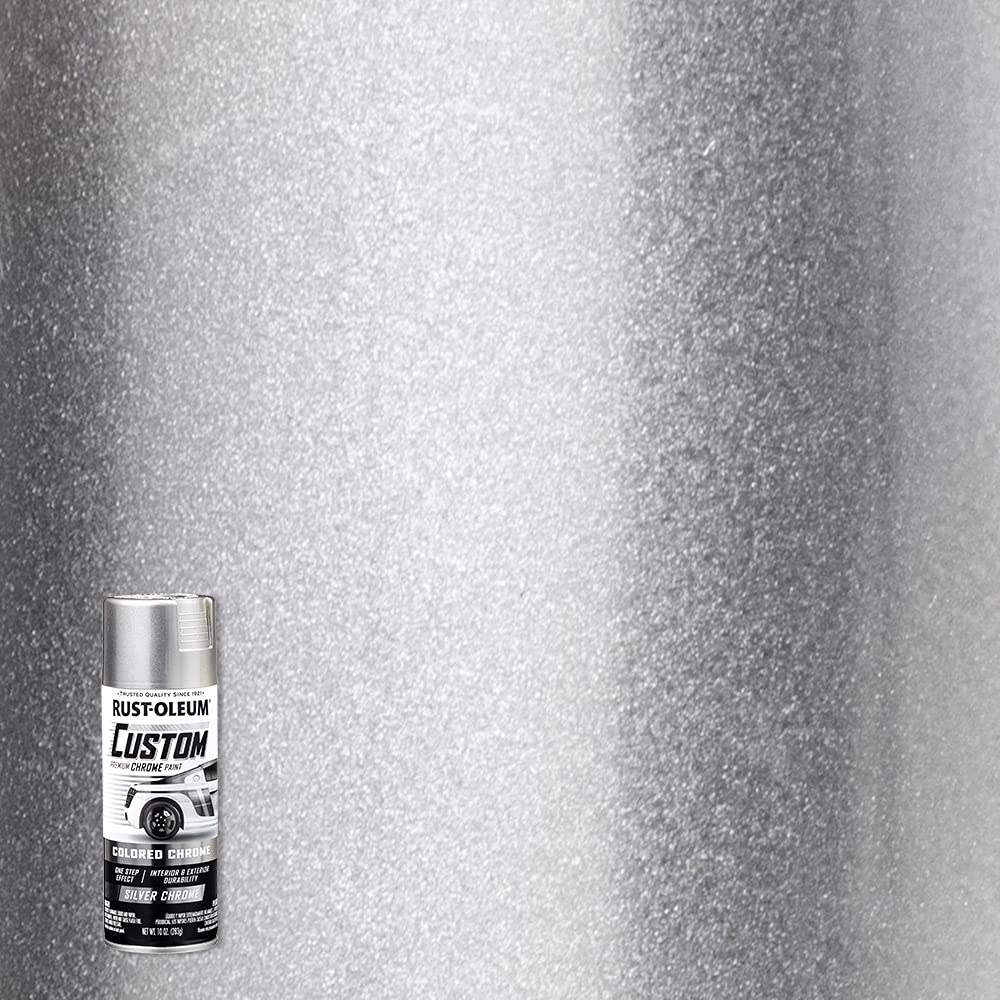 Rust-Oleum Custom Chrome Spray Paint for stripes adds bold, durable shine.