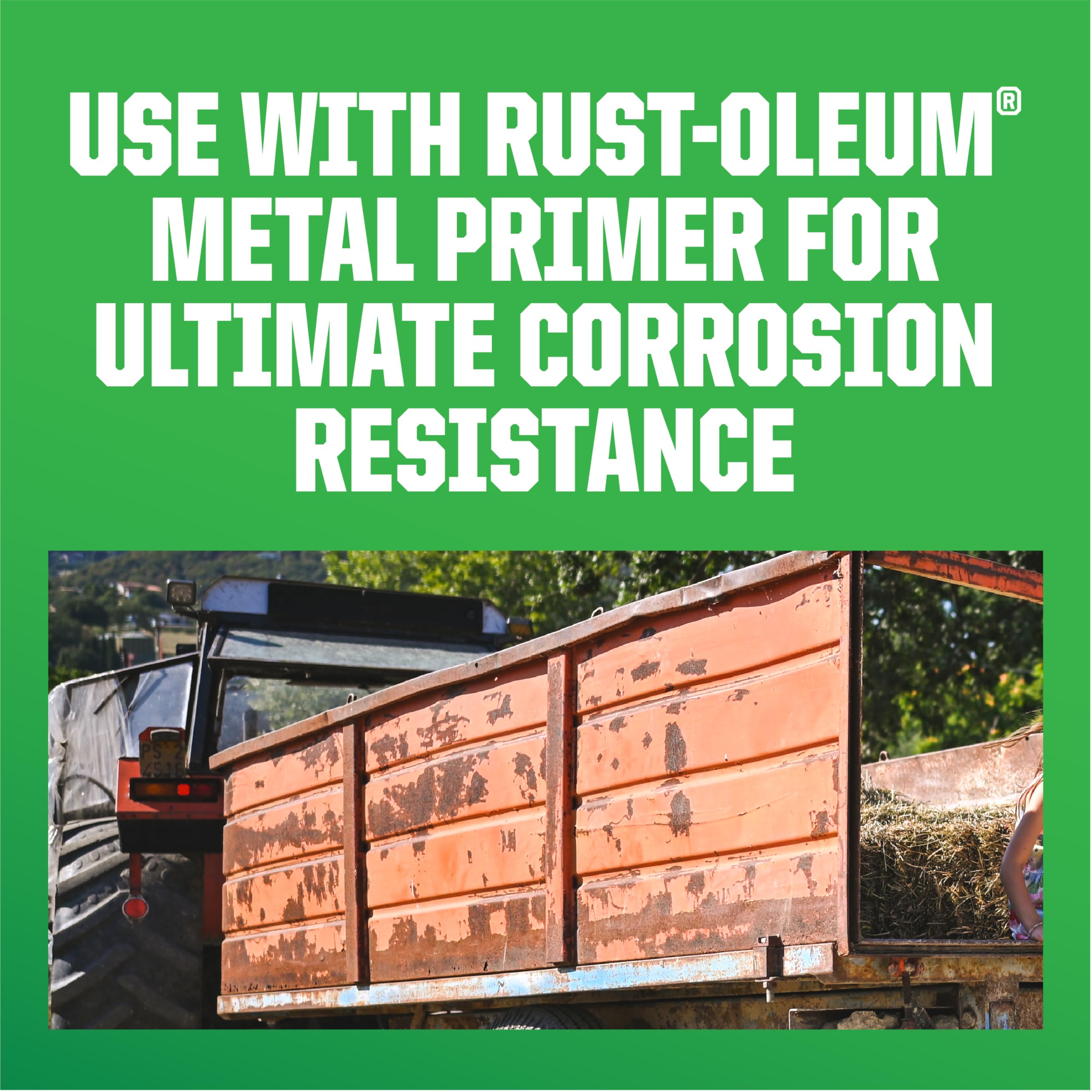 Rust-Oleum Farm & Implement Kubota Orange paint covers large areas per quart