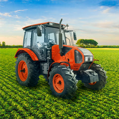 Rust-Oleum Farm & Implement Kubota Orange enamel on lawn mower; chip resistant for daily yard use
