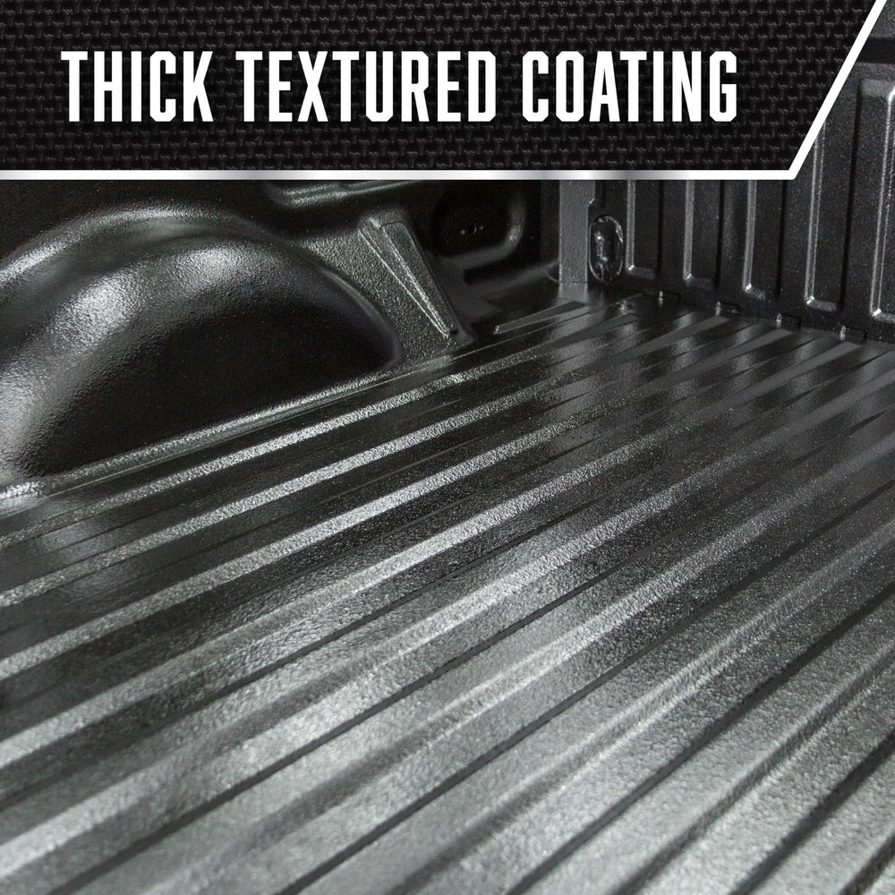 Rust-Oleum truck bed coating forms to contours for full coverage.