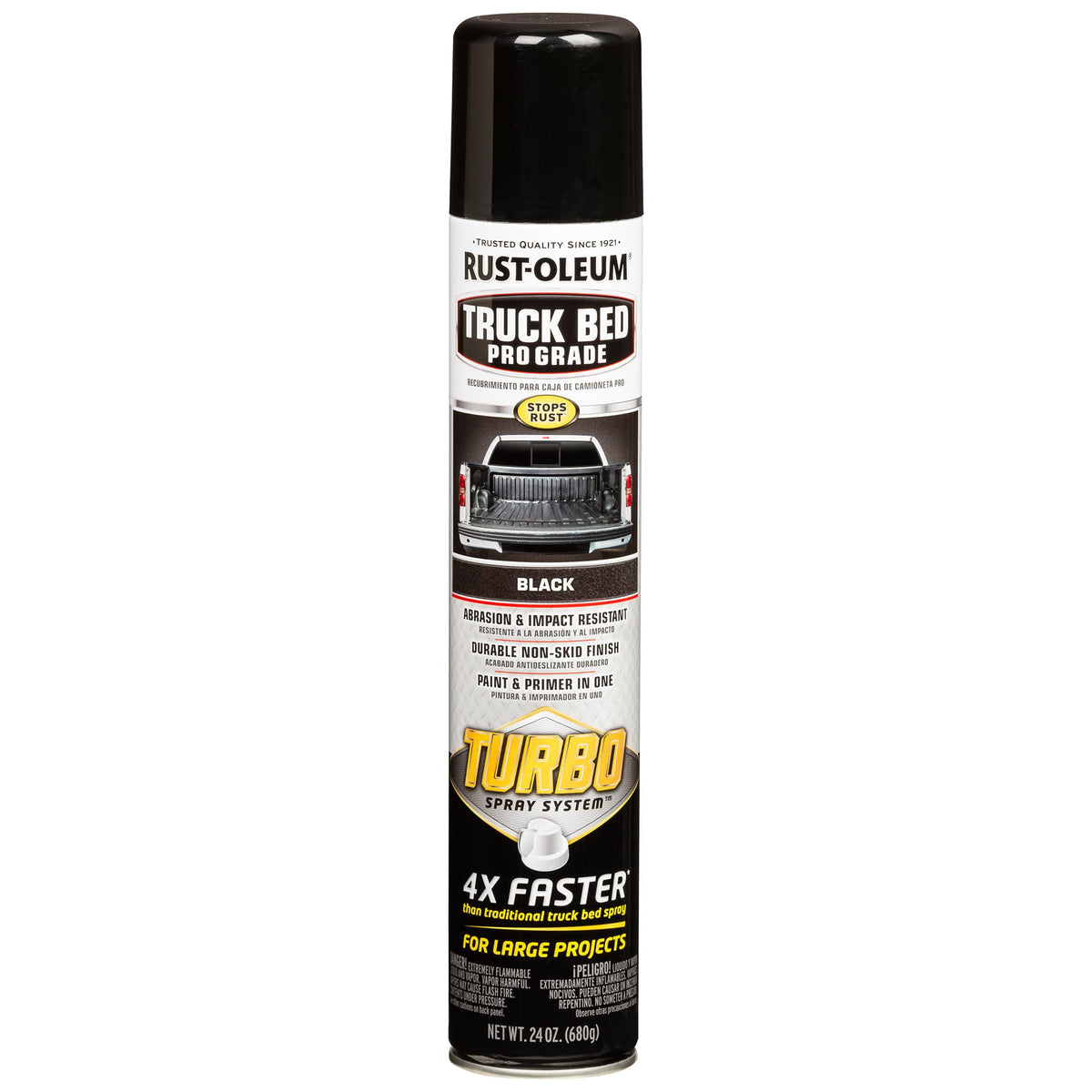 Rust-Oleum Truck Bed Coating Turbo Spray demonstrates fast, pro-grade coverage for durable bed protection.
