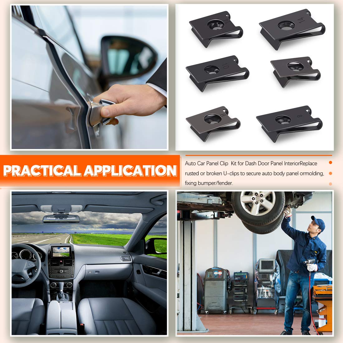Rustark 14x5/8 U-nut clip versatile automotive fastener solution