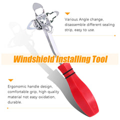 Rustark offset windshield installing tool in use for precise gasket alignment