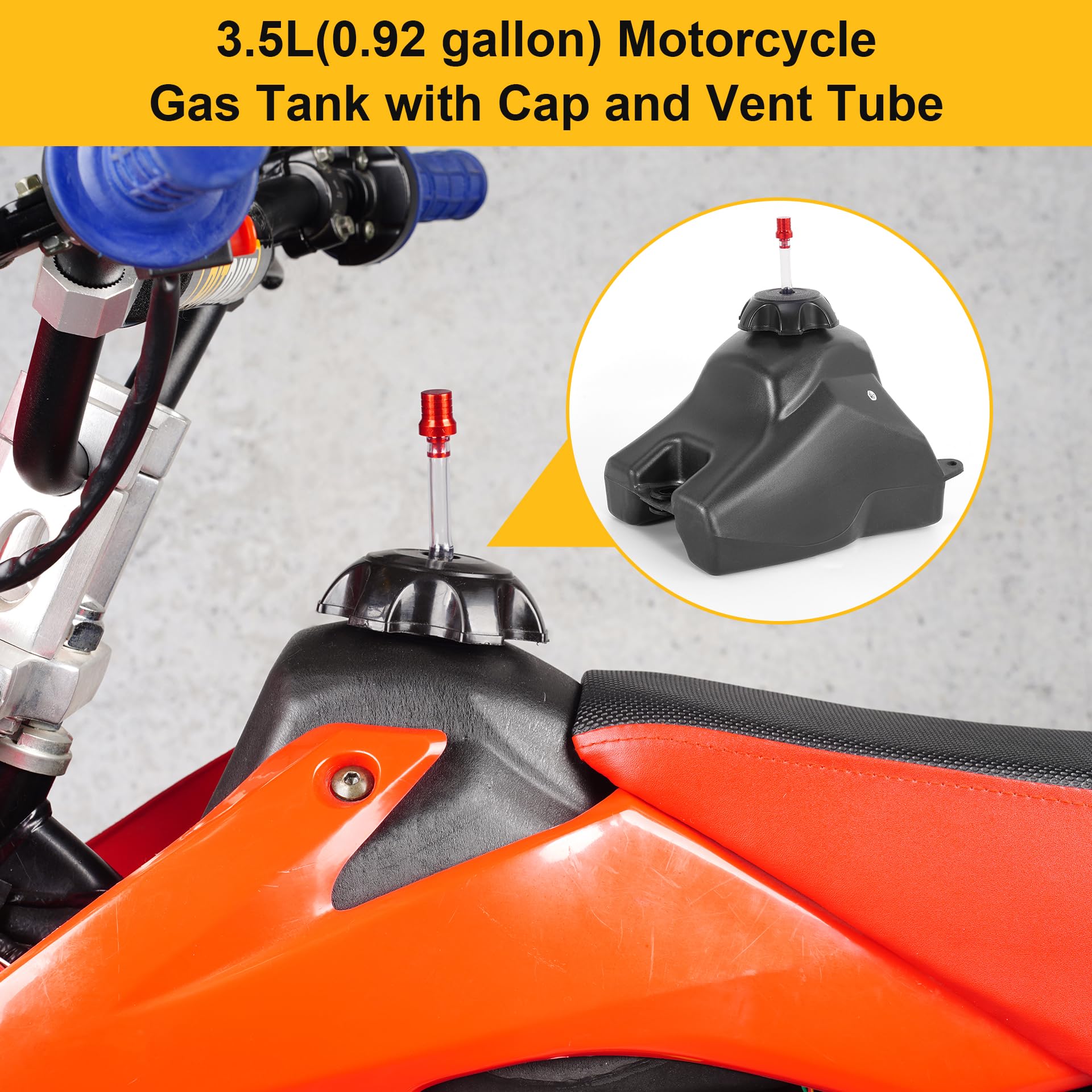 RUTU 3.5L capacity fuel tank supports longer rides