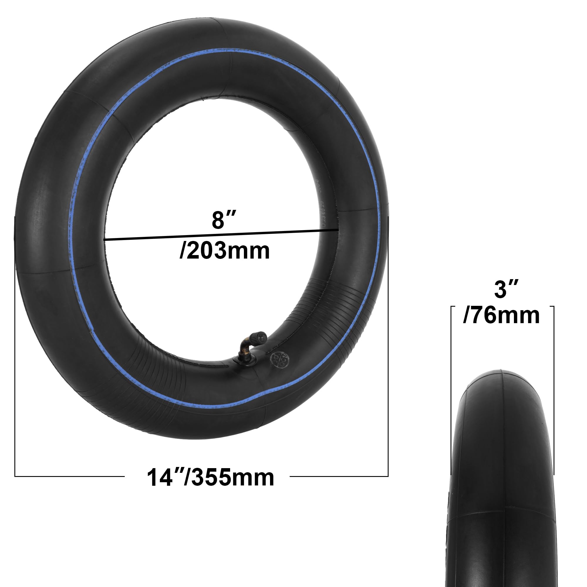 RUTU 3-00-8 inner tube fit for scooters and garden carts