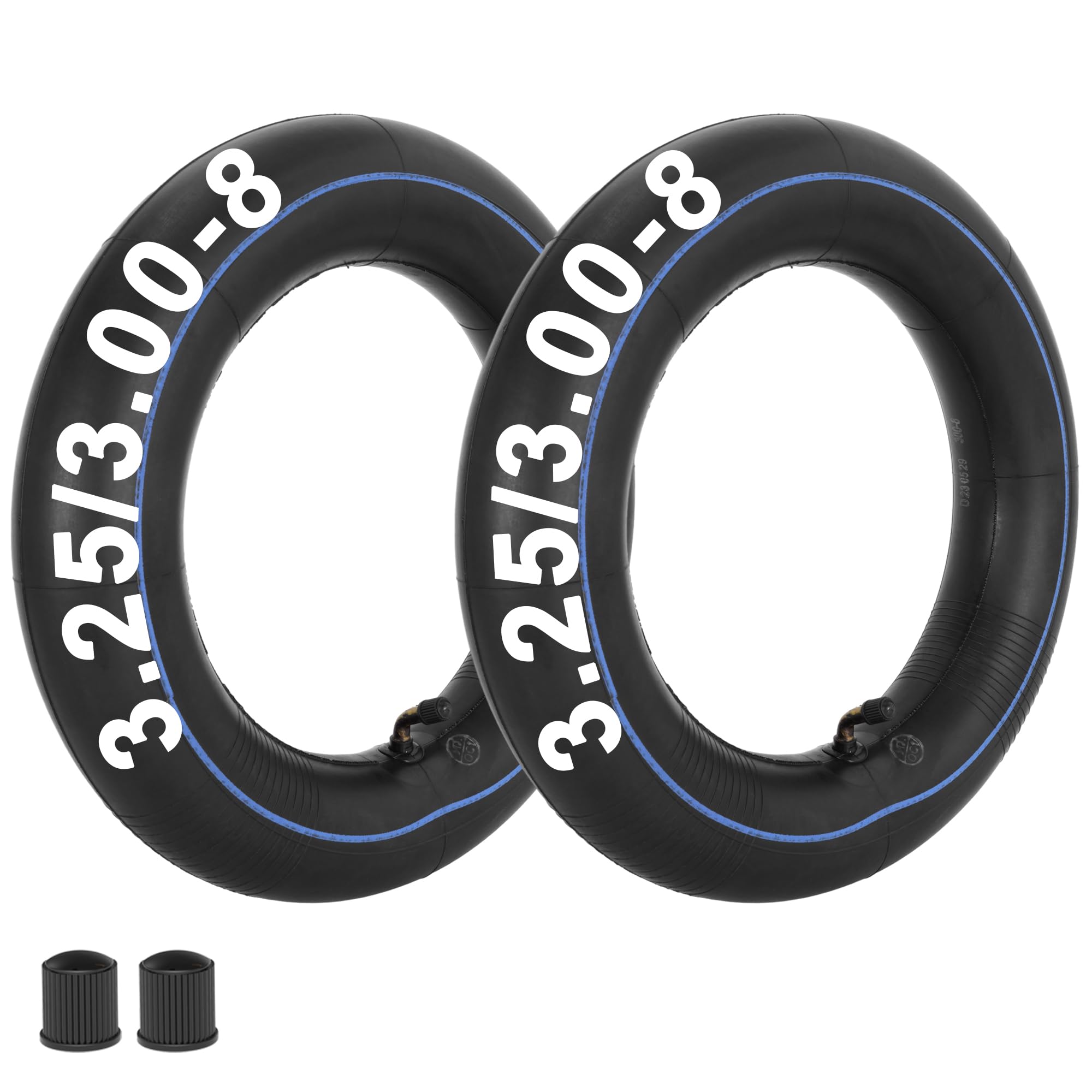 RUTU 3-25-8 inner tube with TR87 angled valve for scooters and carts