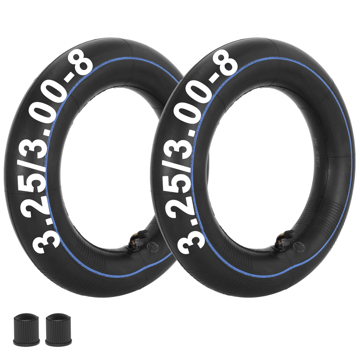RUTU 3-25-8 inner tube with TR87 angled valve for scooters and carts