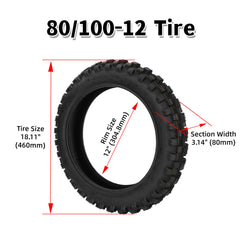 RUTU 3.00-12 tire sidewall detail showing rugged construction