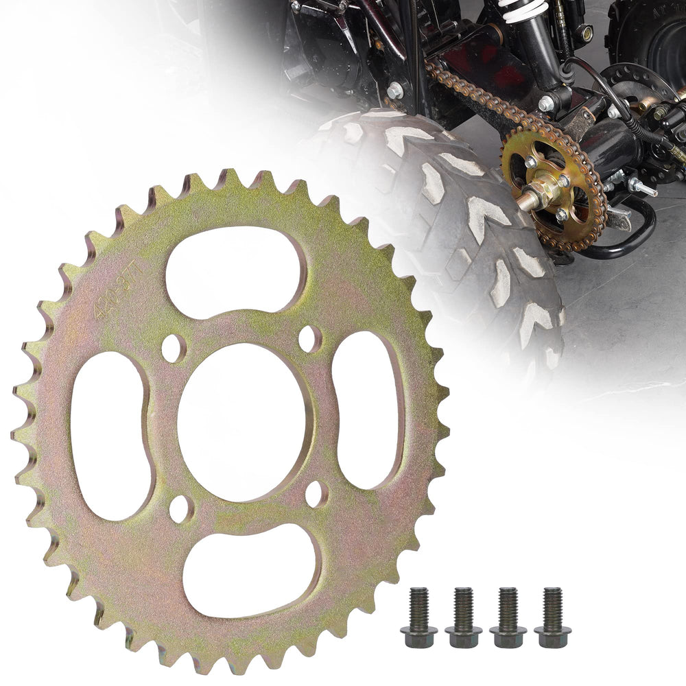 RUTU ATV rear sprocket 37T with 420 chain compatibility for improved drivetrain performance.