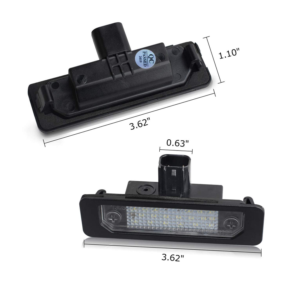 RUXIFEY license plate lights easy plug-and-play installation.