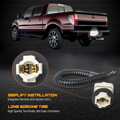 Plug-and-play installation of RUXIFEY license plate lamp with harness