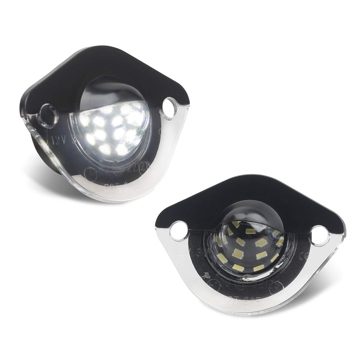 RUXIFEY license plate light providing brighter rear visibility for Ford Mustang