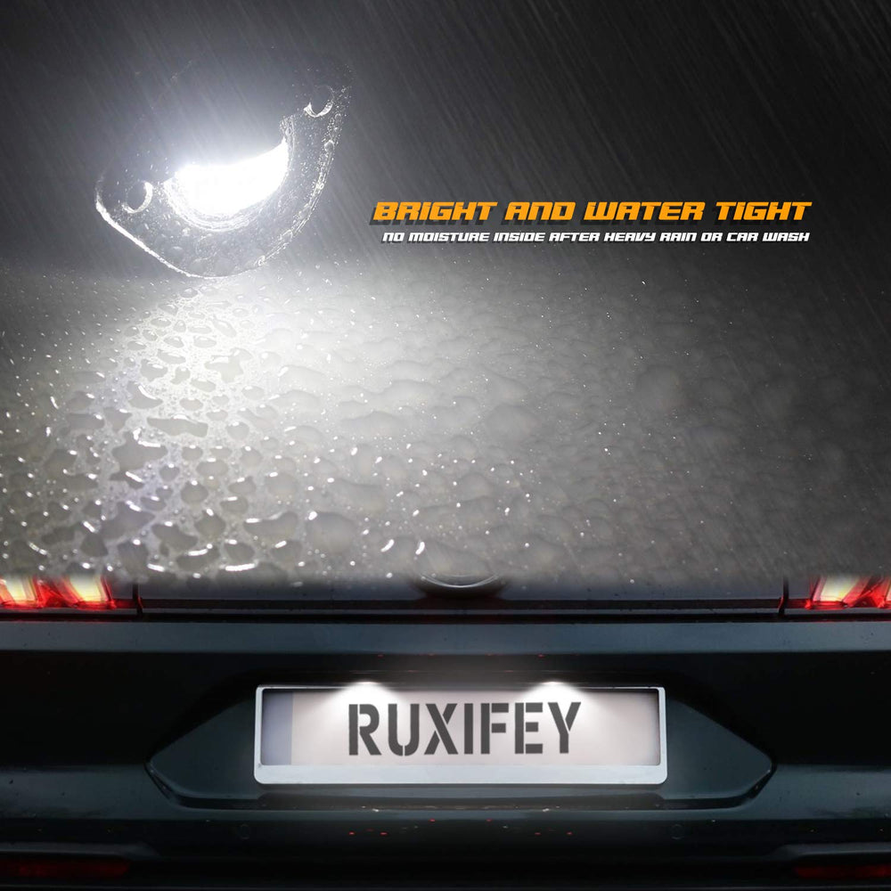 RUXIFEY CANBUS-ready license plate light prevents dashboard error codes