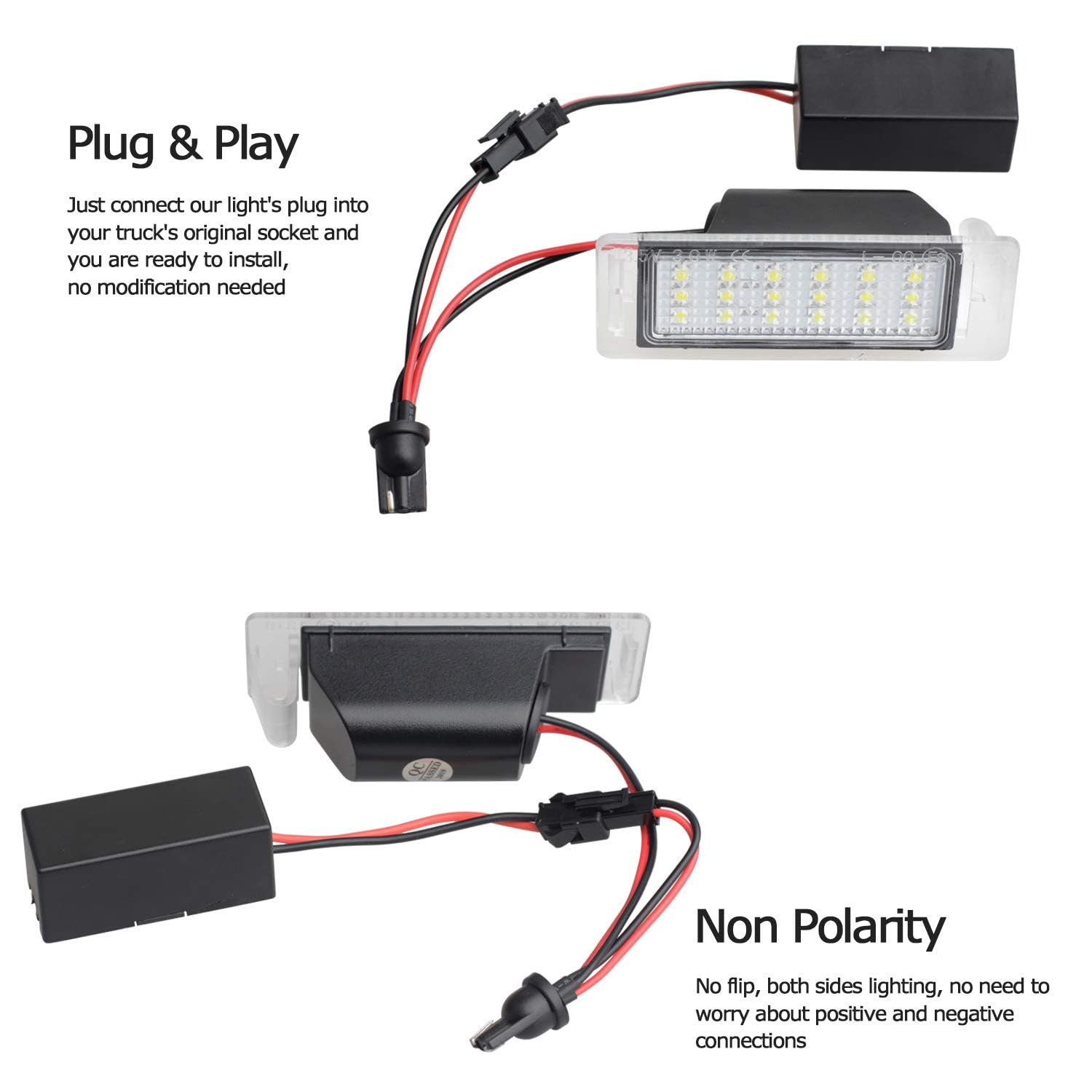 RUXIFEY license plate light compatible with multiple GM models for easy upgrades