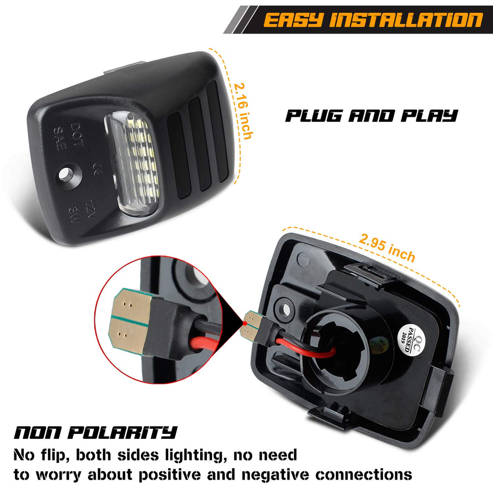 RUXIFEY LED plate light uses PC lens and ABS plastic, waterproof in heavy rain.