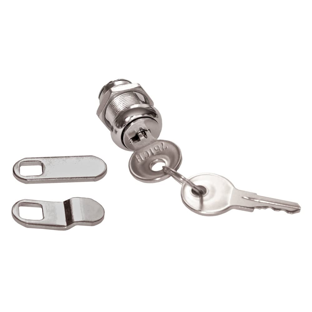 RV Designer L425 cam lock, 5/8 inch throw, keyed code 751, stainless steel for secure compartments.