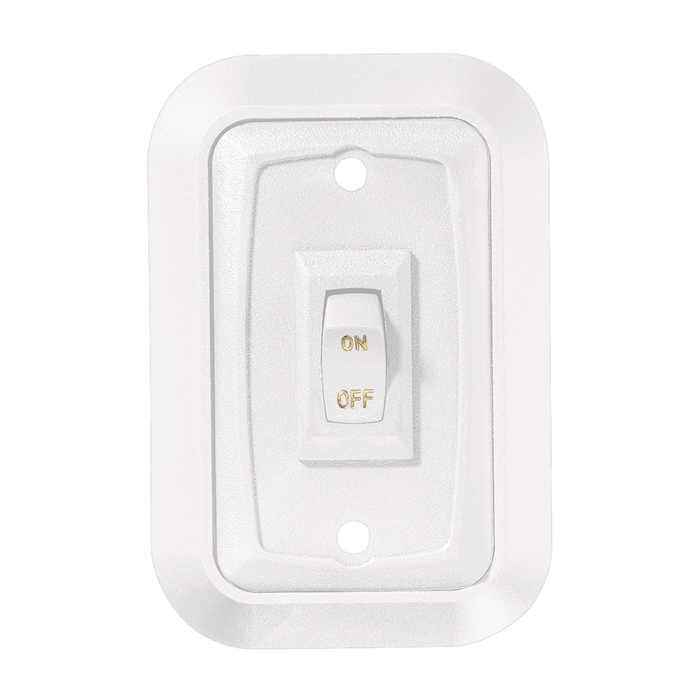 RV Designer S653 white wall plate switch front view for clean lighting control in RVs