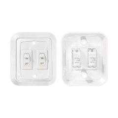 RV Designer S657 white double switch showing on/off action for RV lighting