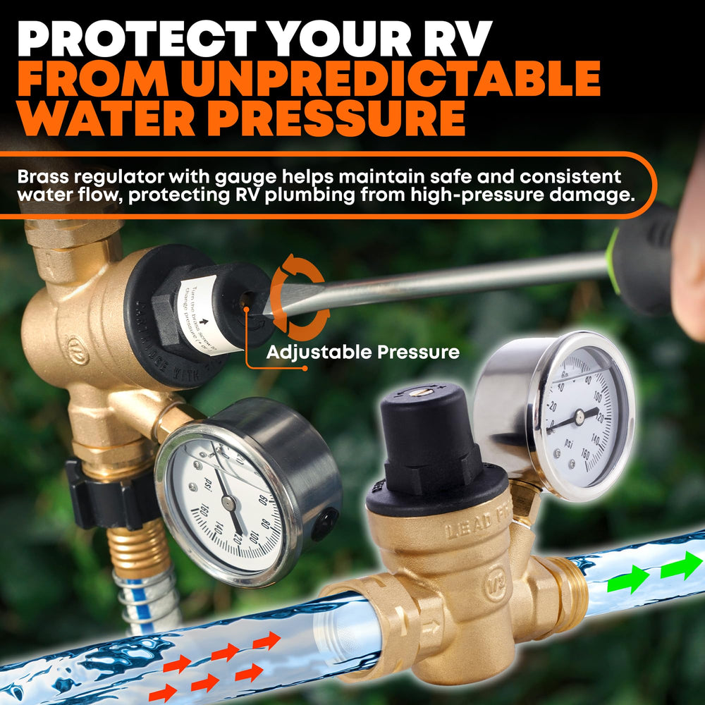 rVandtt brass elbow ensures secure, leak-free hose connections.