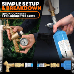 rVandtt inline filter reduces chlorine and odors for better water.