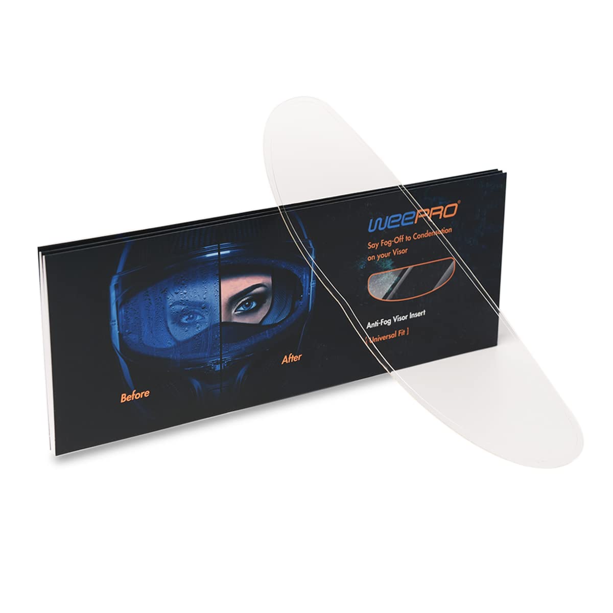 RVbasics anti-fog film protects your visor during cold and humid commutes.