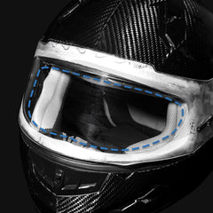 RVbasics visor anti-fog film installs inside for fog-free visibility.
