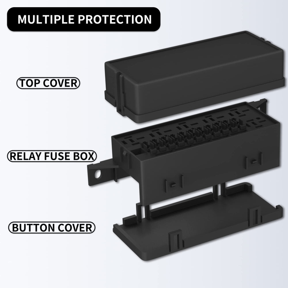 RVBOATPAT 40A relays in six-pack expand power options safely.