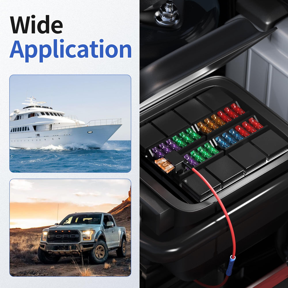 RVBOATPAT complete fuse tap kit includes fuses for ready use