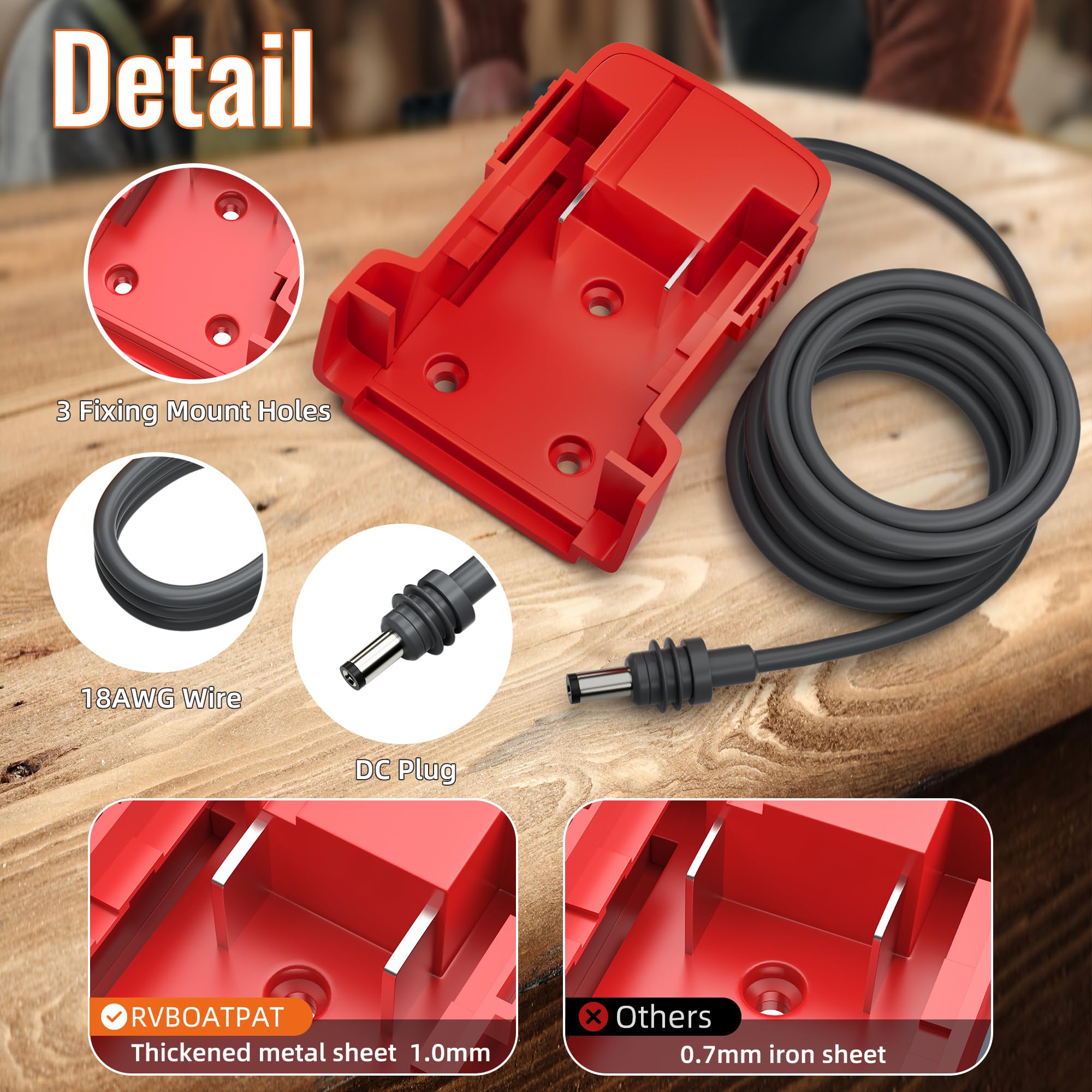RVBOATPAT Starlink mini dish 18AWG DC cable enables quick plug-and-play setup.