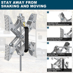 Rvdeaa stabilizer contact point with tires highlighting stable parking and reduced wobble.