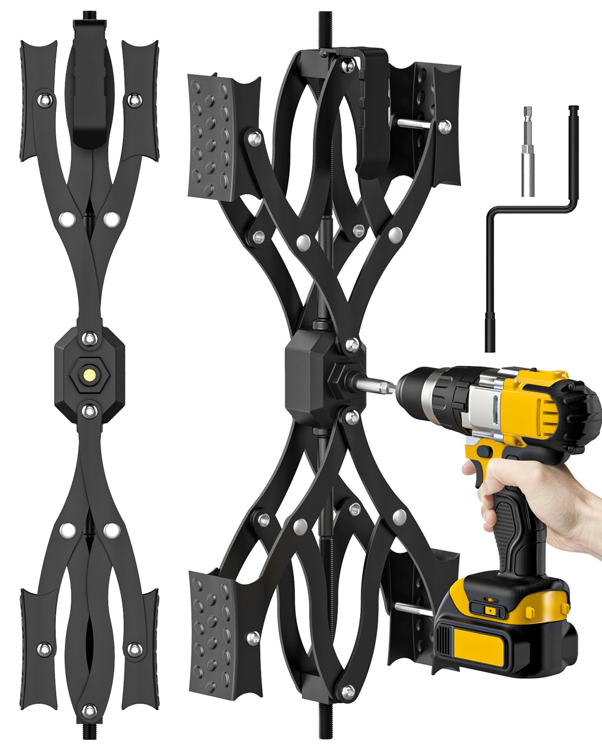 Rvdeaa X-Chock Extended stabilizer in use securing an RV on uneven ground