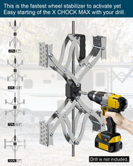 Rvdeaa X Chocks XL extended range from 4 to 17 inches for versatile use.