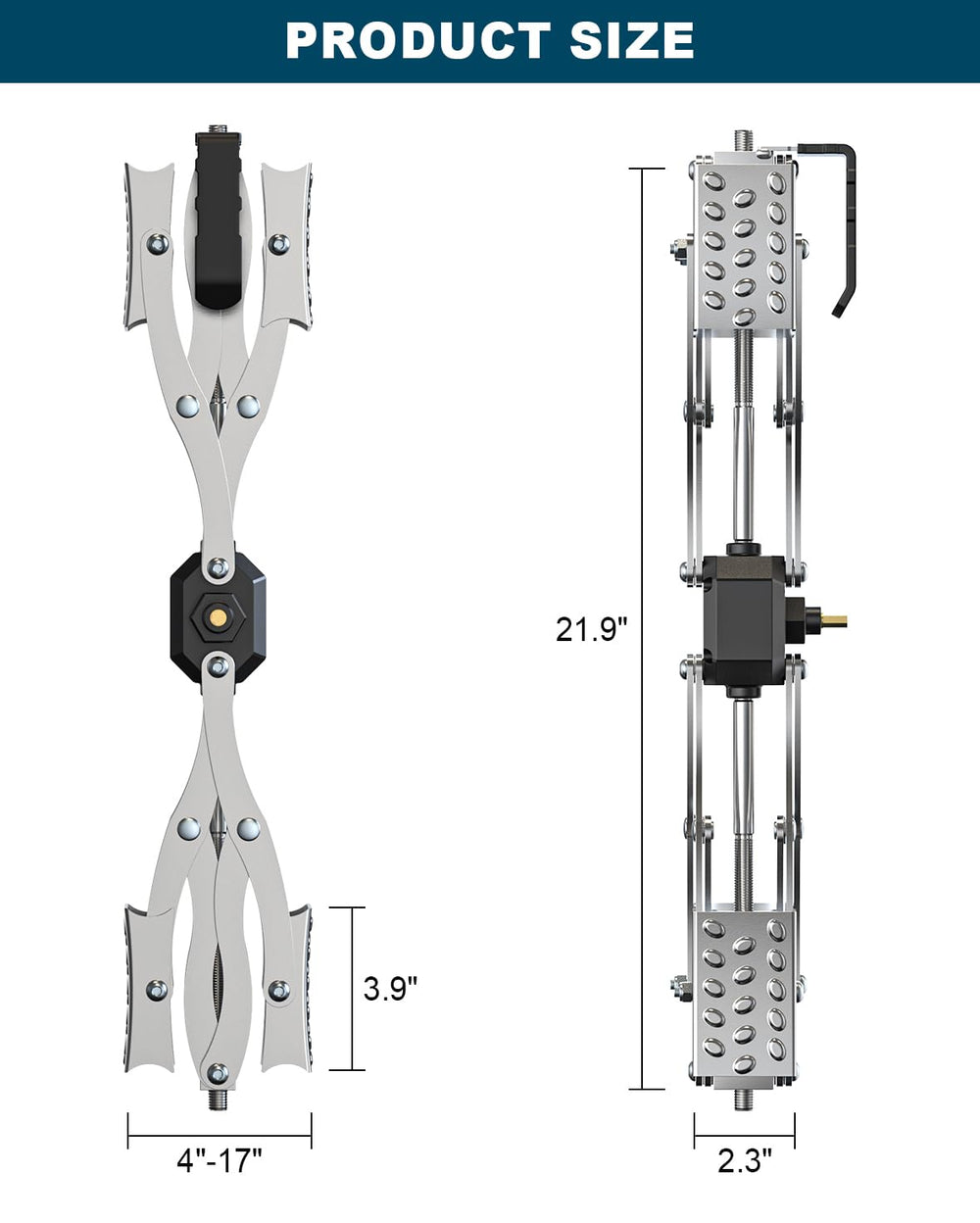 Rvdeaa X Chocks XL fast-open mechanism improves setup speed.