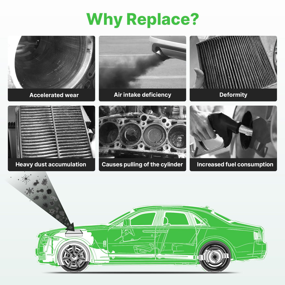 RVgolf air filter replacement steps show quick, tool-light installation.