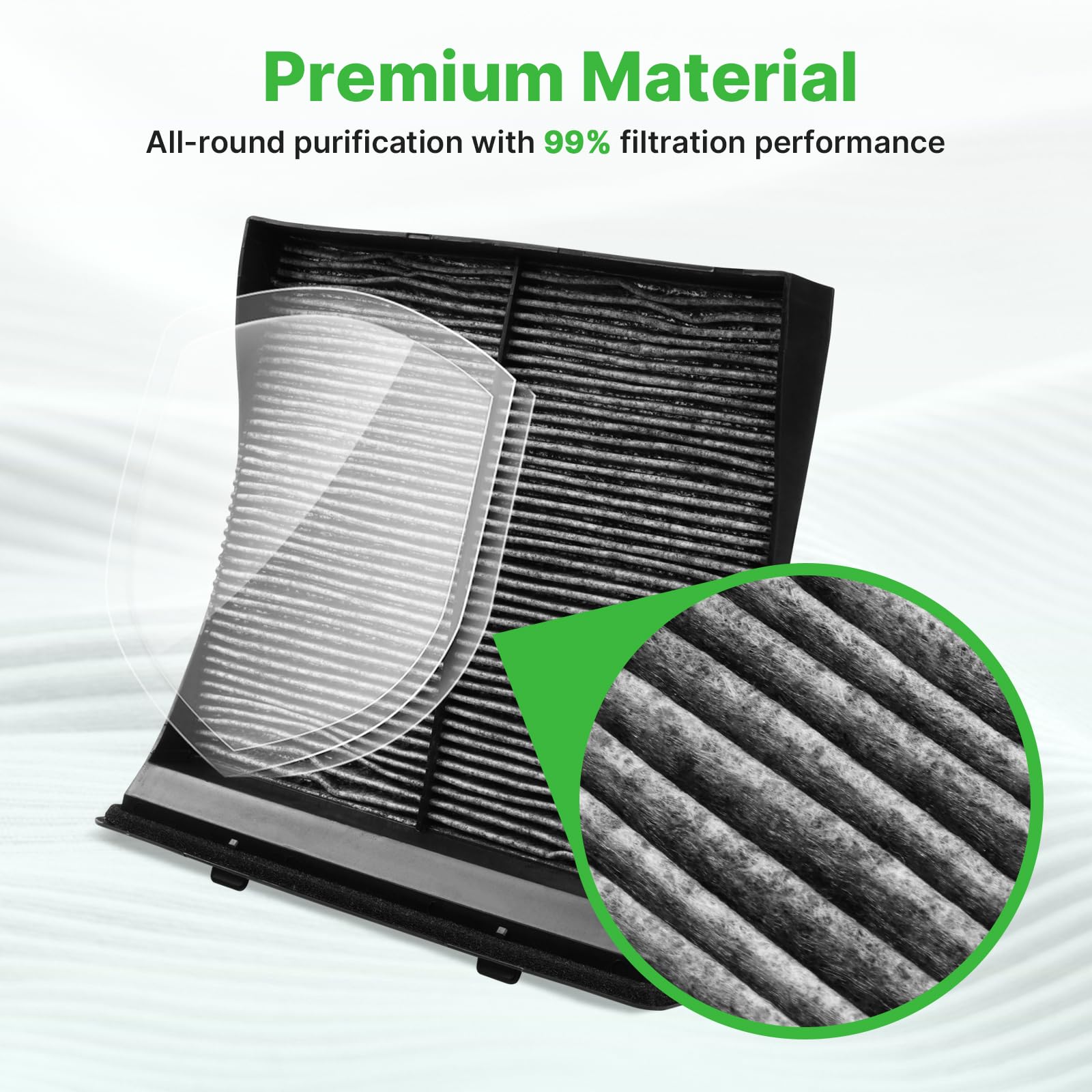 RVgolf cabin air filter for Forester 2009-2018 maintains clean, comfortable cabin air.
