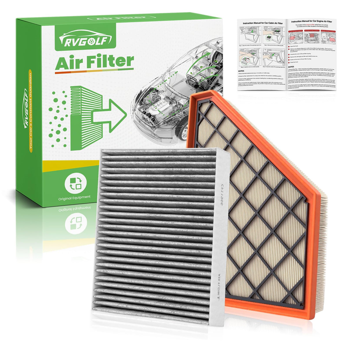 RVgolf engine air filter CF11966 close-up for cleaner engine intake