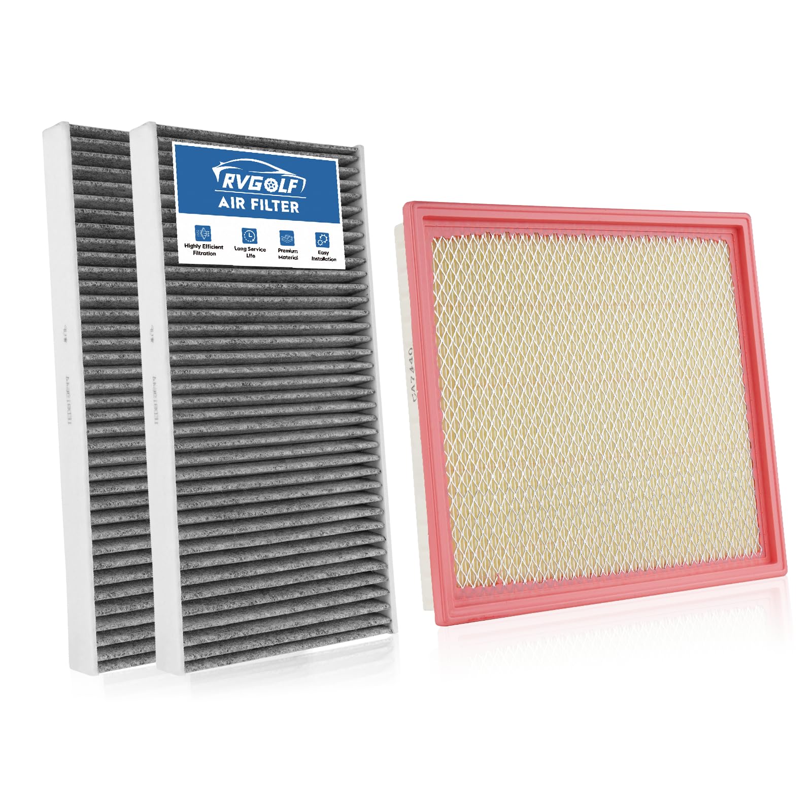 RVgolf engine air filter front view improves engine protection and airflow