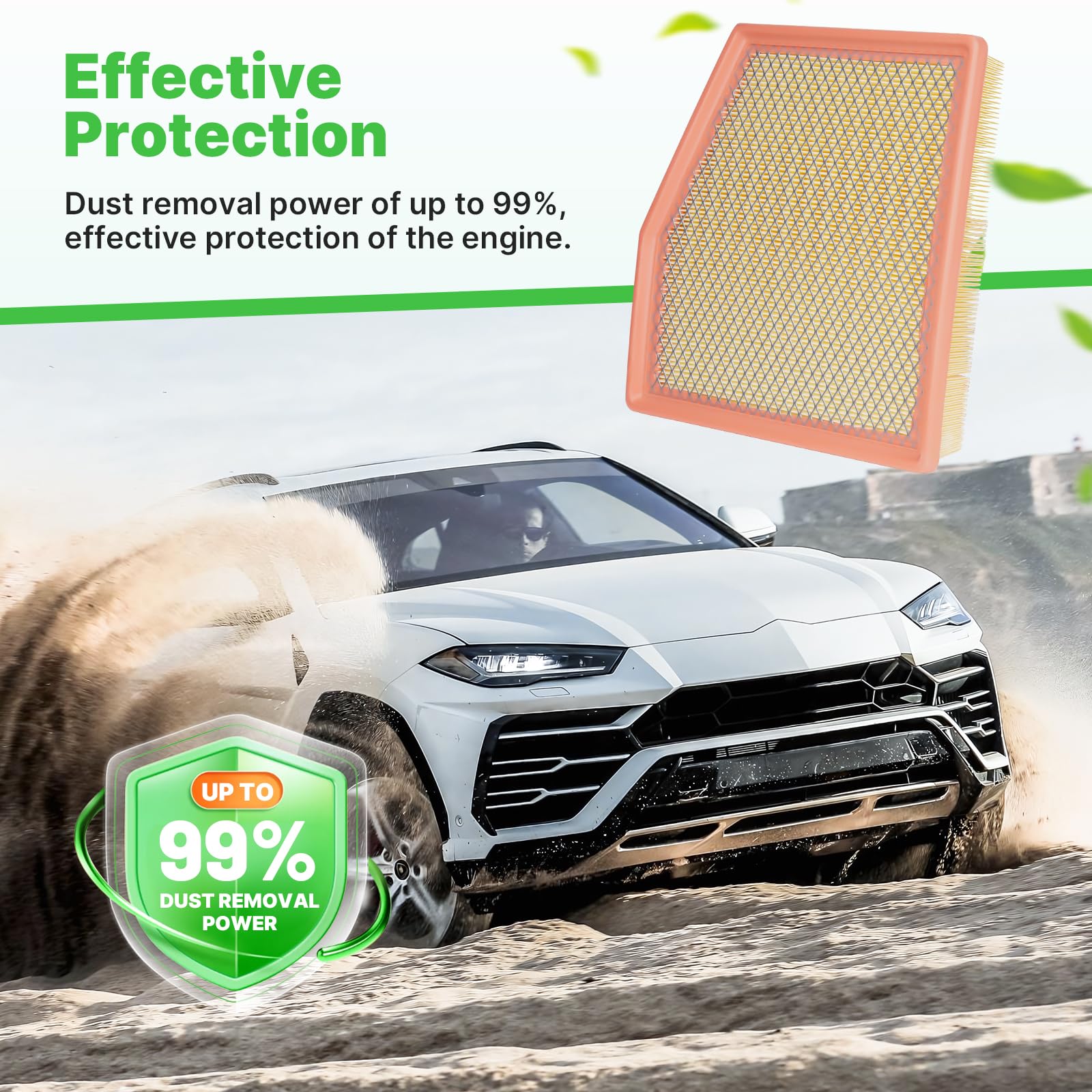 RVgolf engine air filter for Voyager 3.6L supports cleaner engine air