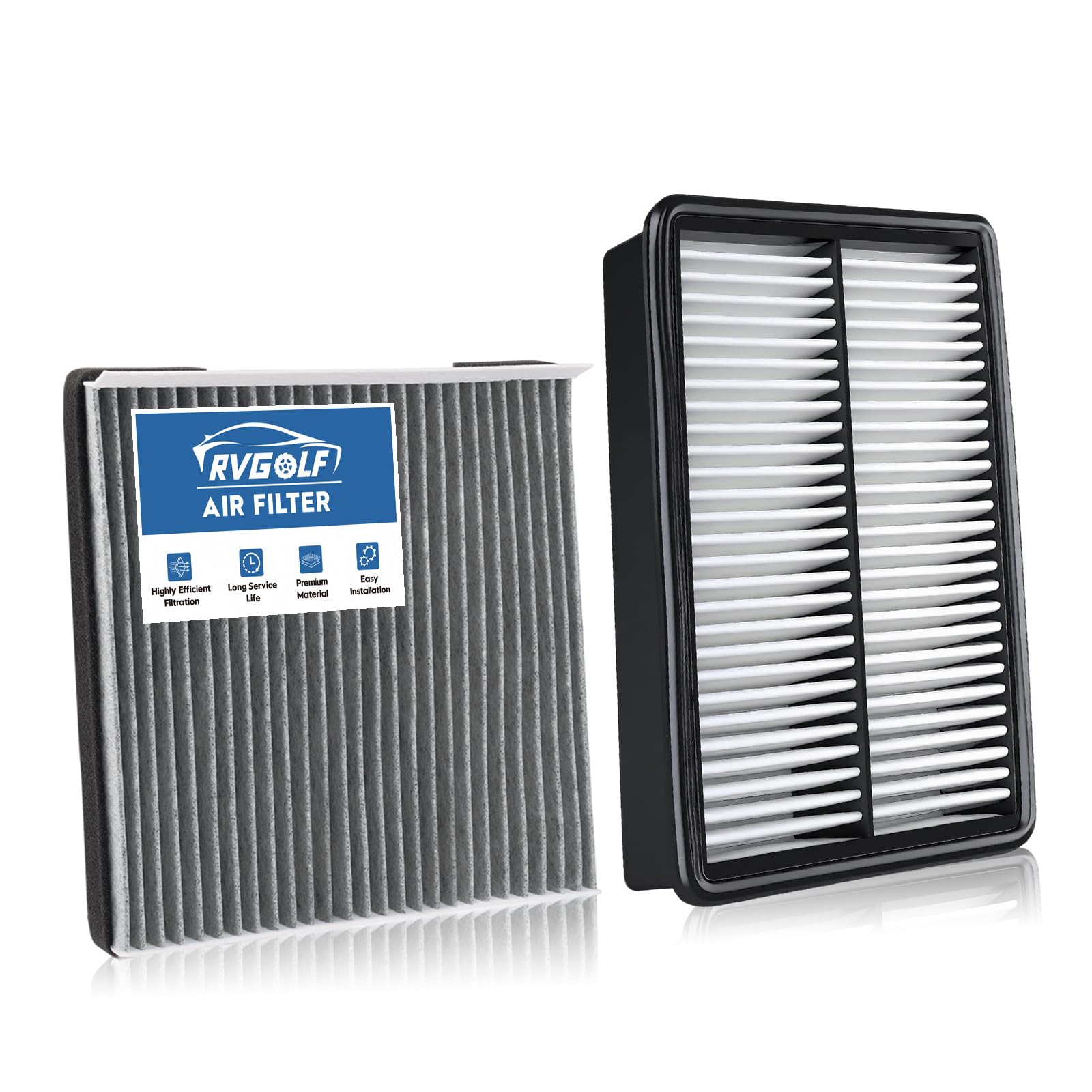 RVgolf engine and cabin air filters kit for Kia Telluride and Hyundai Santa Fe — improves airflow.
