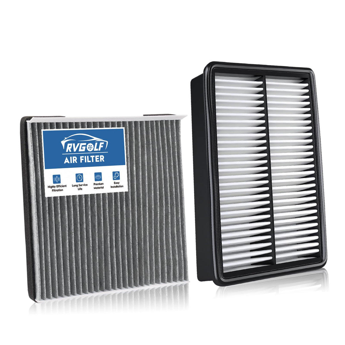 RVgolf engine and cabin air filters kit for Kia Telluride and Hyundai Santa Fe — improves airflow.
