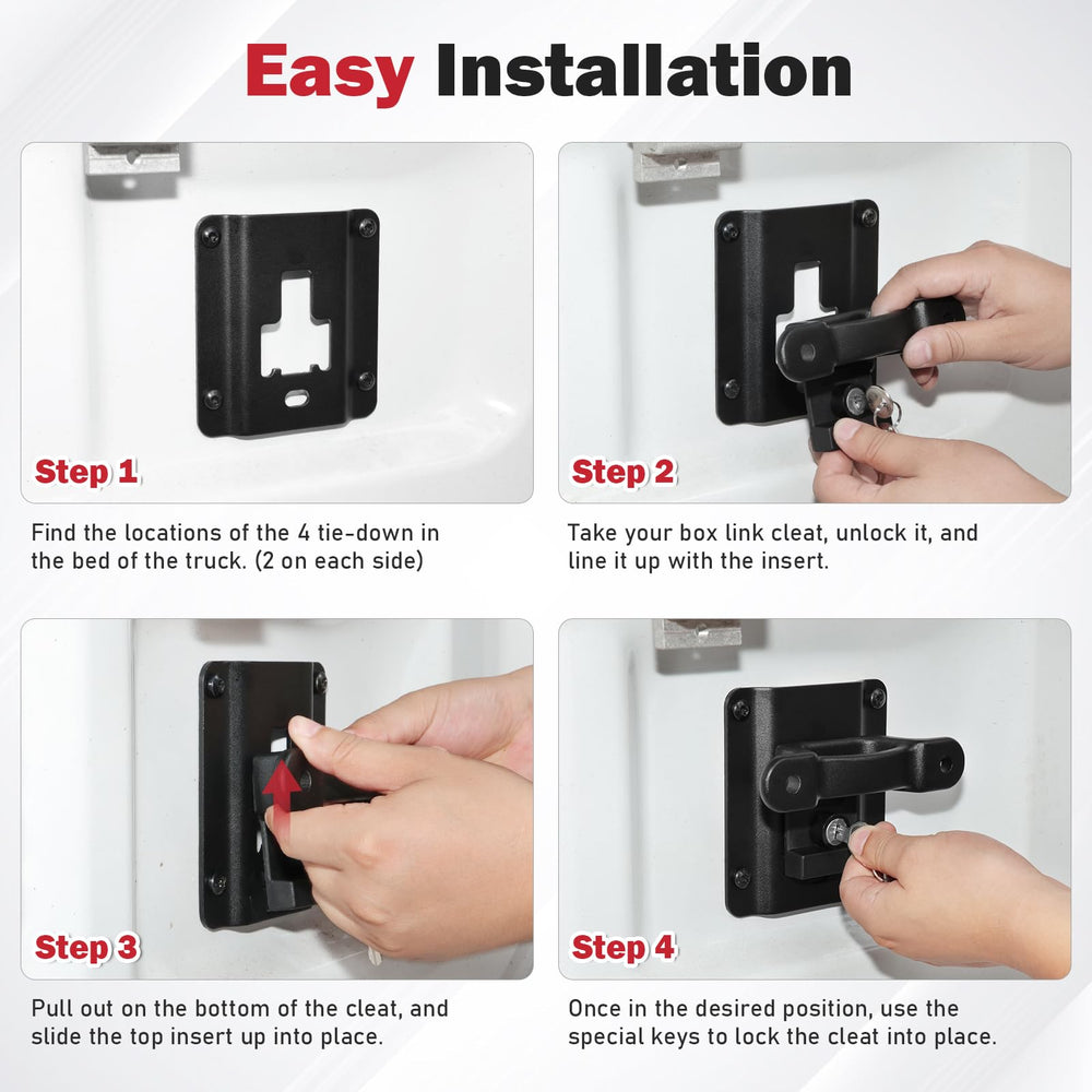 RVgolf compatibility visuals show BoxLink fit for Ford F-Series and Lightning