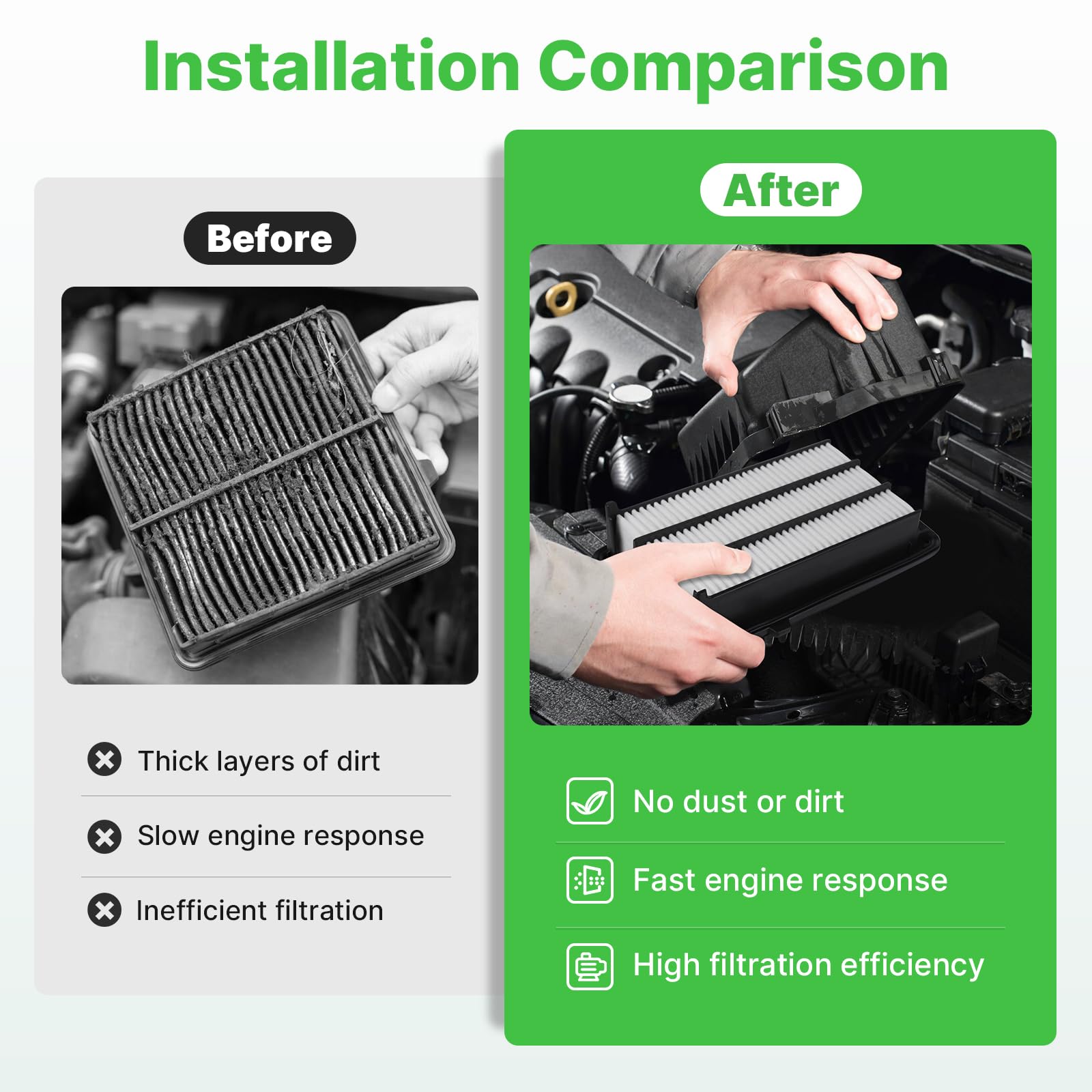 RVgolf installation-guide image shows easy air filter replacement