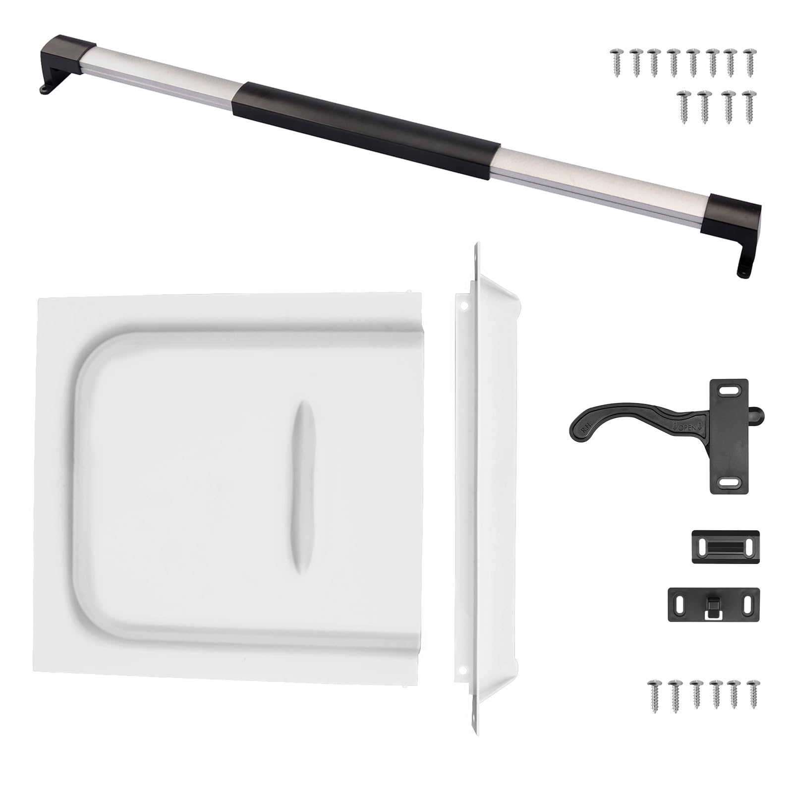 RVGUARD 12 inch slide for screen door; smooth operation for campers