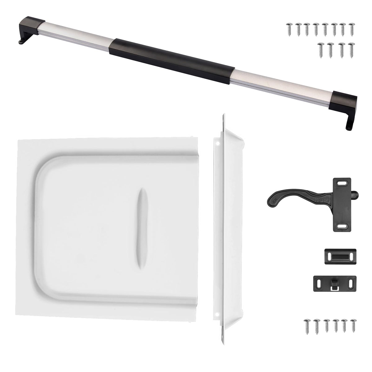 RVGUARD 12 inch slide for screen door; smooth operation for campers