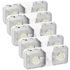 RVGUARD double dome light installation view showing quick RV upgrade